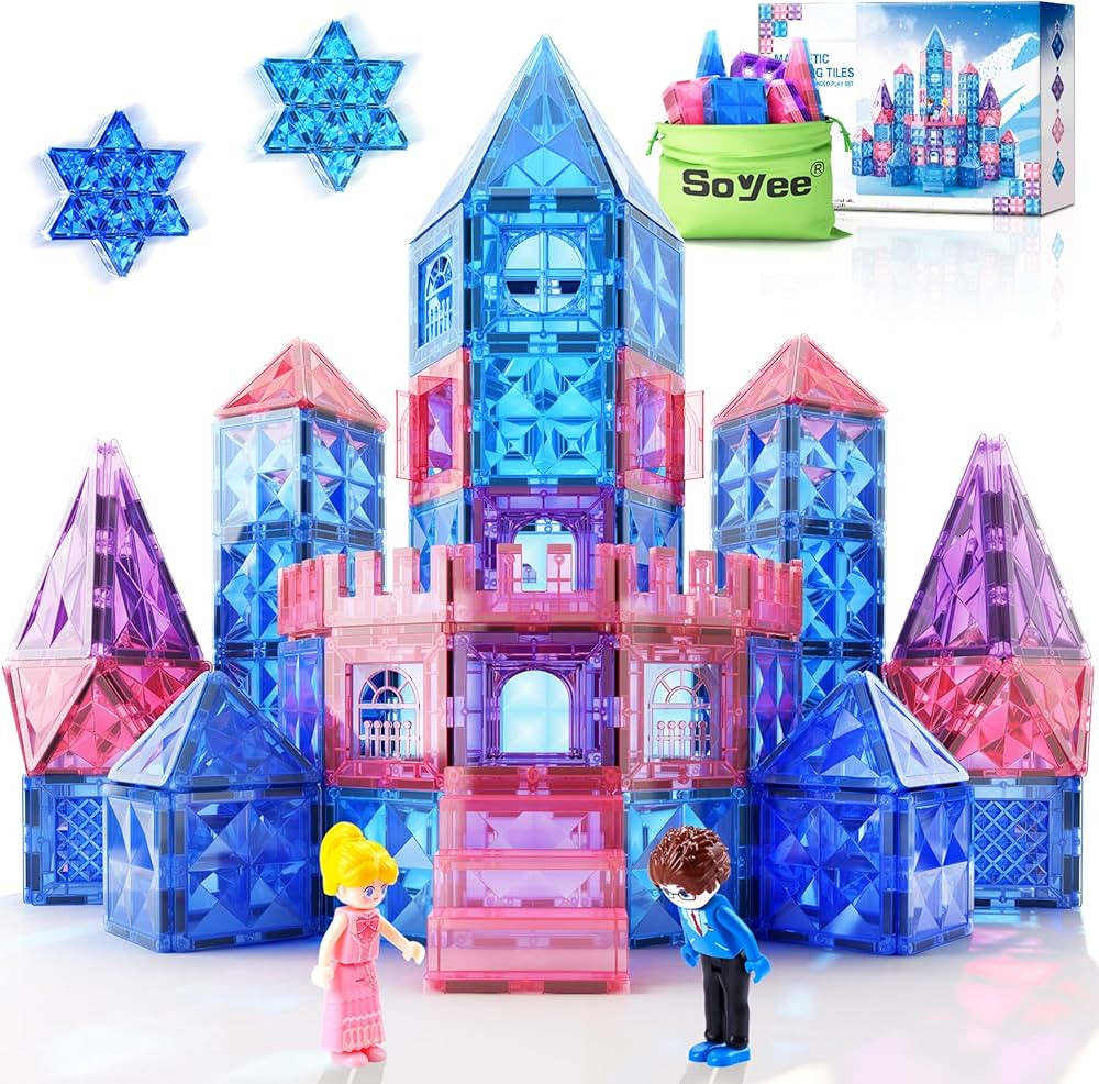 Diamond Magnetic Building Blocks - Frozen Princess Toys for 3-8 Year Old Girls & Boys - 3 4 5 6 Y... | Amazon (US)