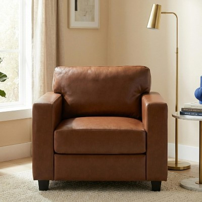 ModernLuxe Accent Chair Upholstered Single Sofa Chair Club Chair Armchair Reading Chair Leisure Chair with Soft Cushion, Brown | Target