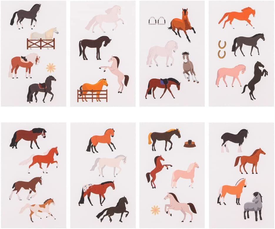 24 Sheets Horses Temporary Tattoos, Horses Birthday Decorations Party Favors | Amazon (US)