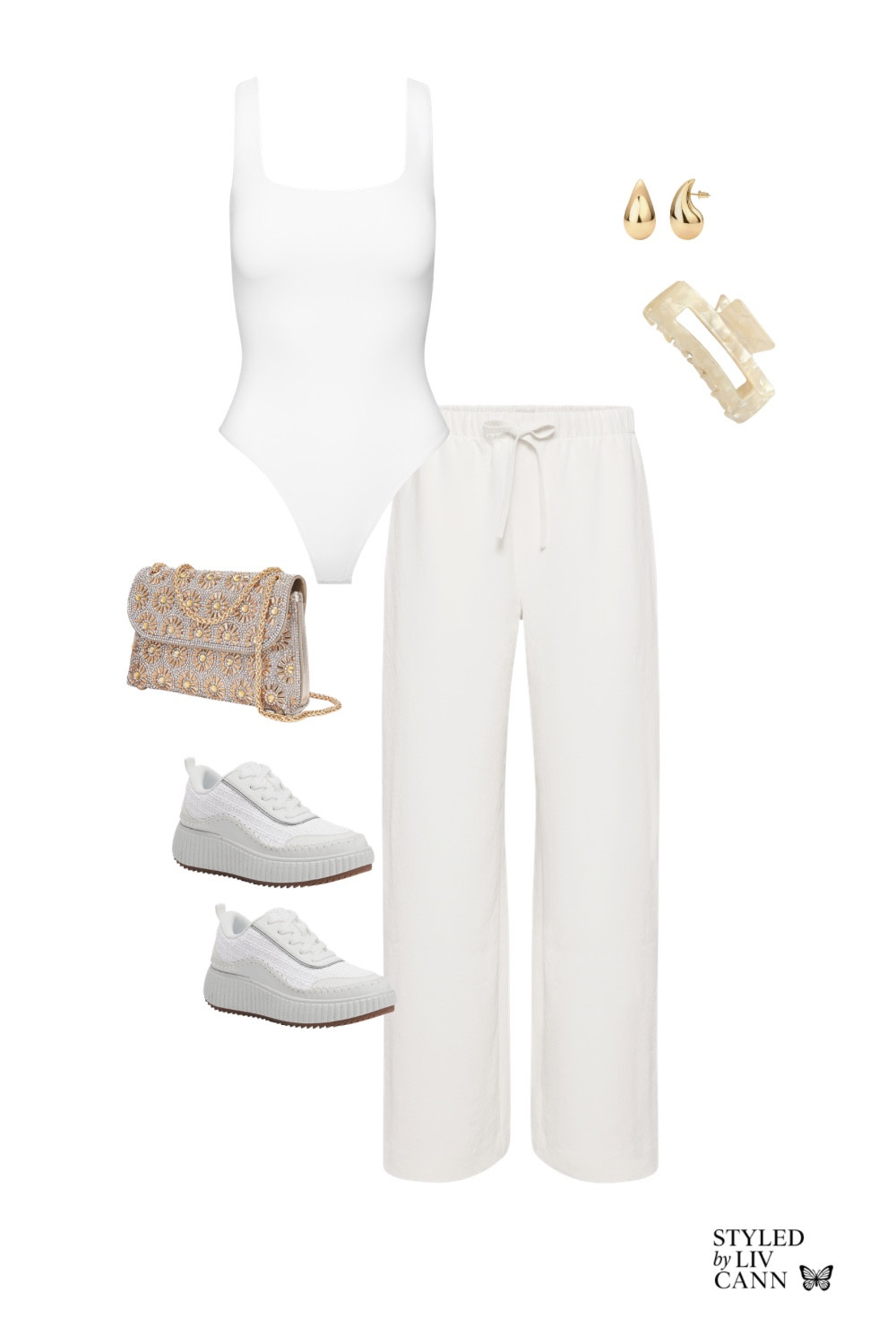 Bachelorette outfit !! Obsessed with my Aritzia lodge pants. Can match with a light sweater as well 🤍 #monochrome #aritzia #aritzialodgepants #springoutfit #bachelorette #casualbachelorette #bach #whiteoutfit 

#LTKPetite #LTKootd #LTKWedding