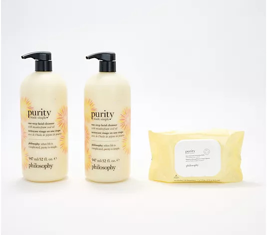 Make Your Selection: philosophy 32oz purity facial cleanser duo & 30ct cloths | QVC