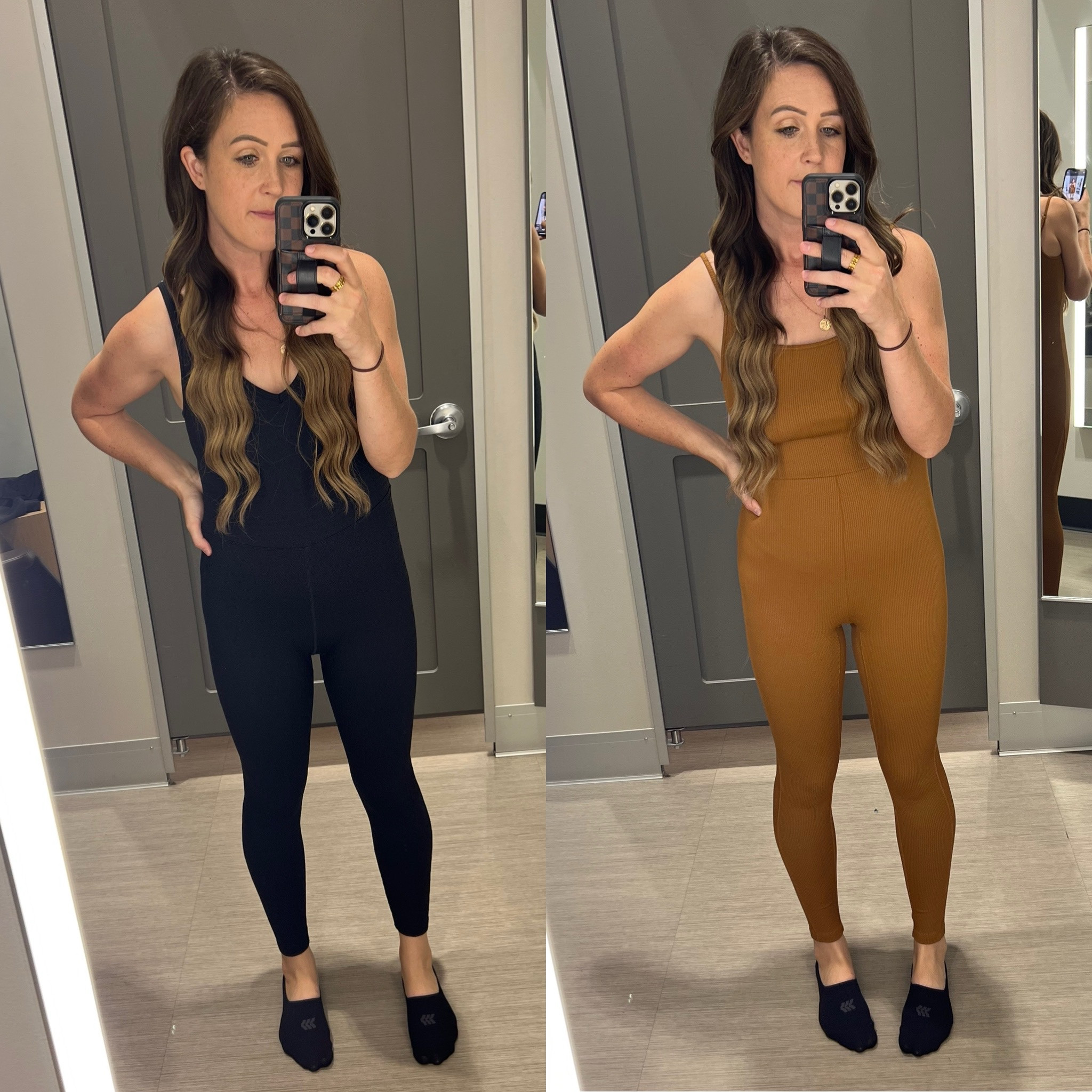 Target jumpsuits! Brown one is more of a ribbed fabric and the black is more of a textured fabric! 

Target, jumpsuits, fall outfits

#LTKmidsize #LTKstyletip #LTKfindsunder50