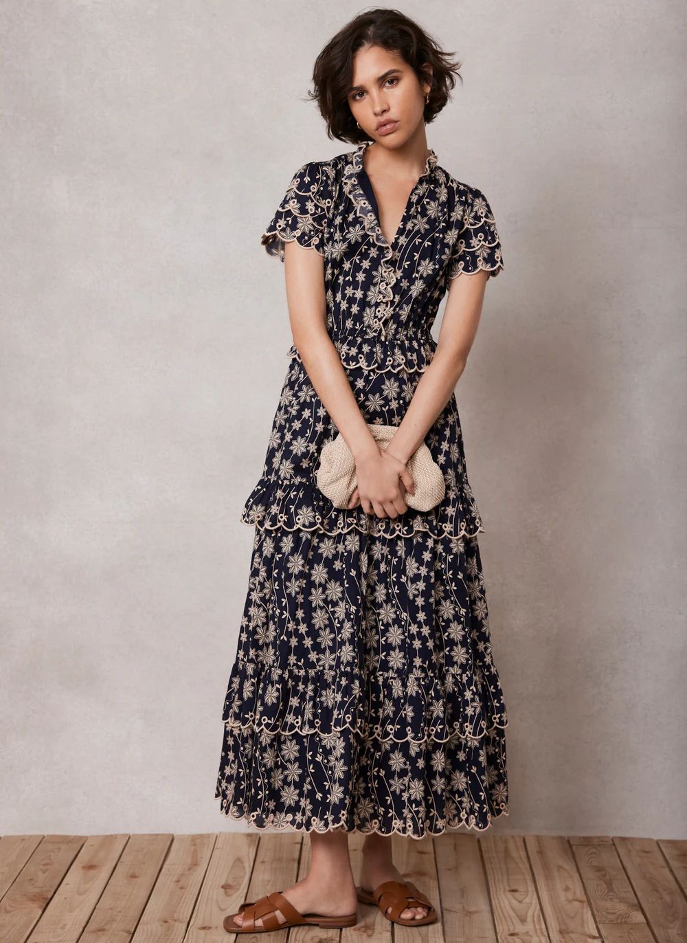 Navy Floral Print Maxi Dress | Mint Velvet