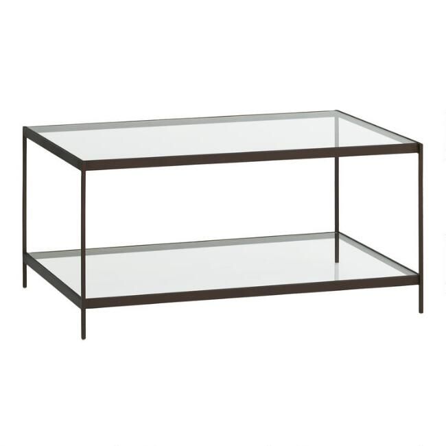 Glass and Metal Baruch Coffee Table | World Market