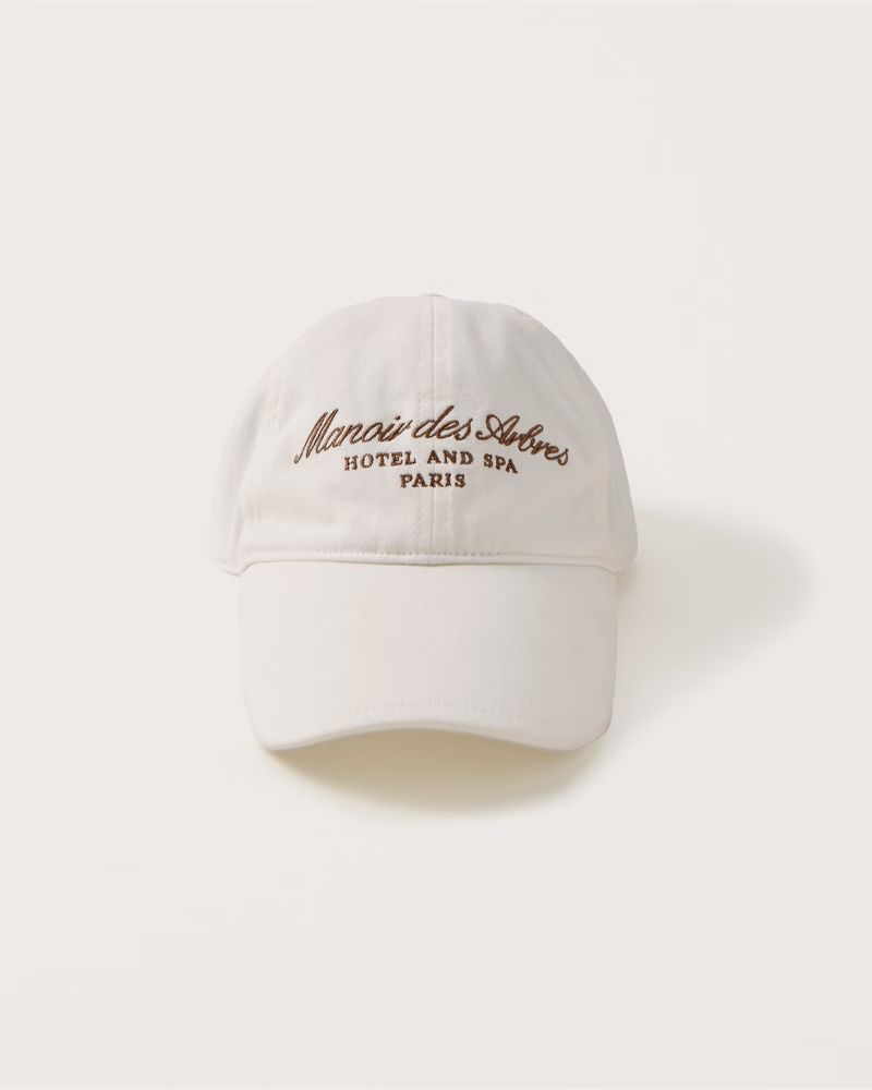 Women's Twill Graphic Baseball Hat | Women's Accessories | Abercrombie.com | Abercrombie & Fitch (US)