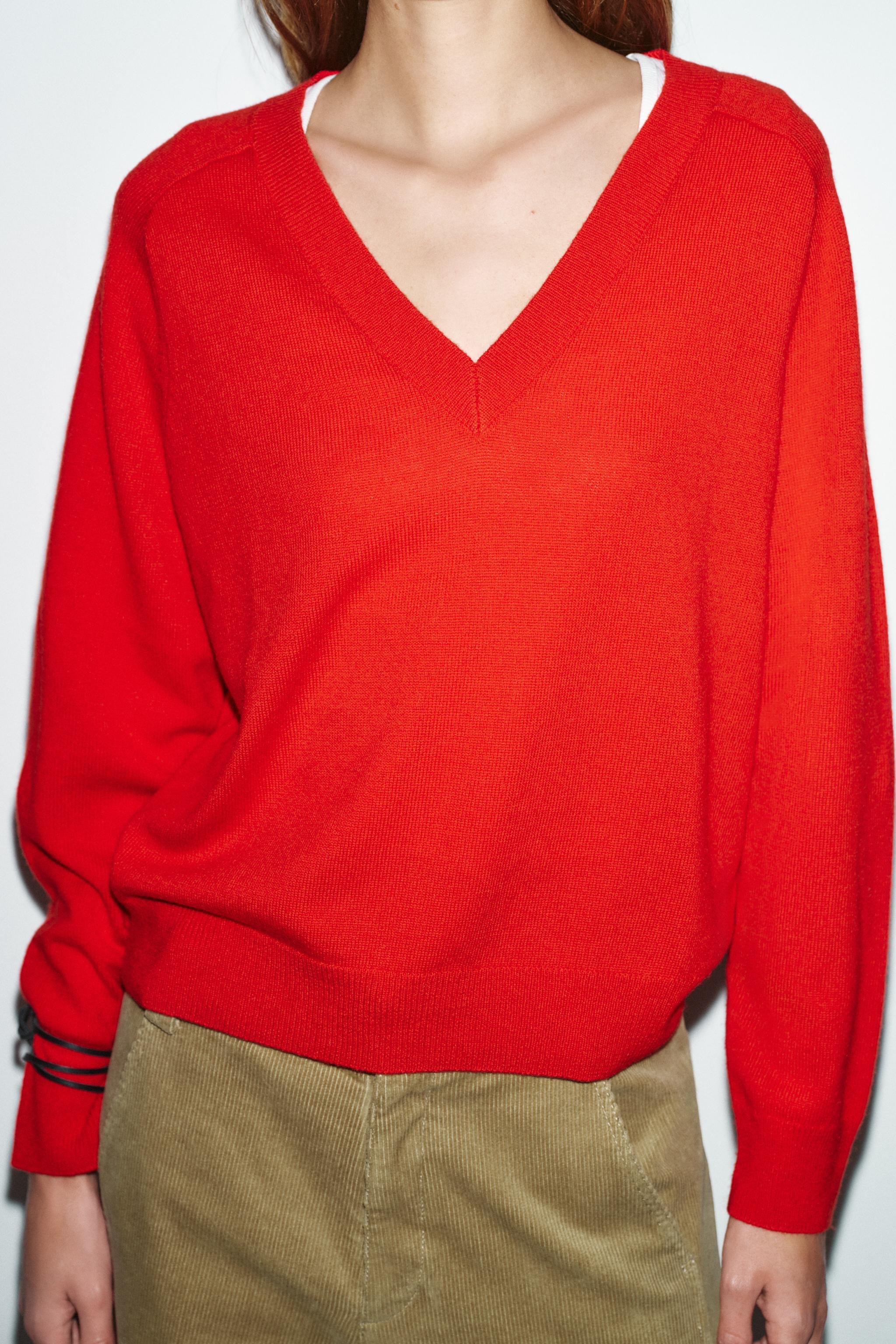 WOOL V-NECK JUMPER | Zara US