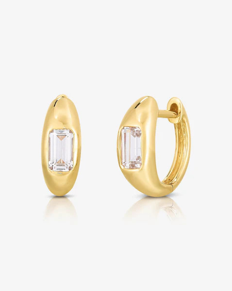 White Topaz Cloud Huggies | Ring Concierge