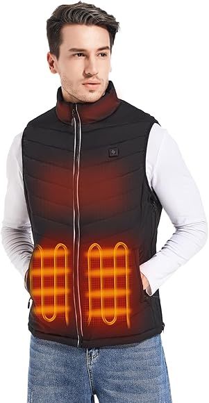 SGKOW Heated Vest for Men with 7.4v Battery Pack Included,Updated Lightweight Heated Clothing Win... | Amazon (US)