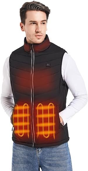 SGKOW Heated Vest for Men with 7.4v Battery Pack Included,Updated Lightweight Heated Clothing Win... | Amazon (US)