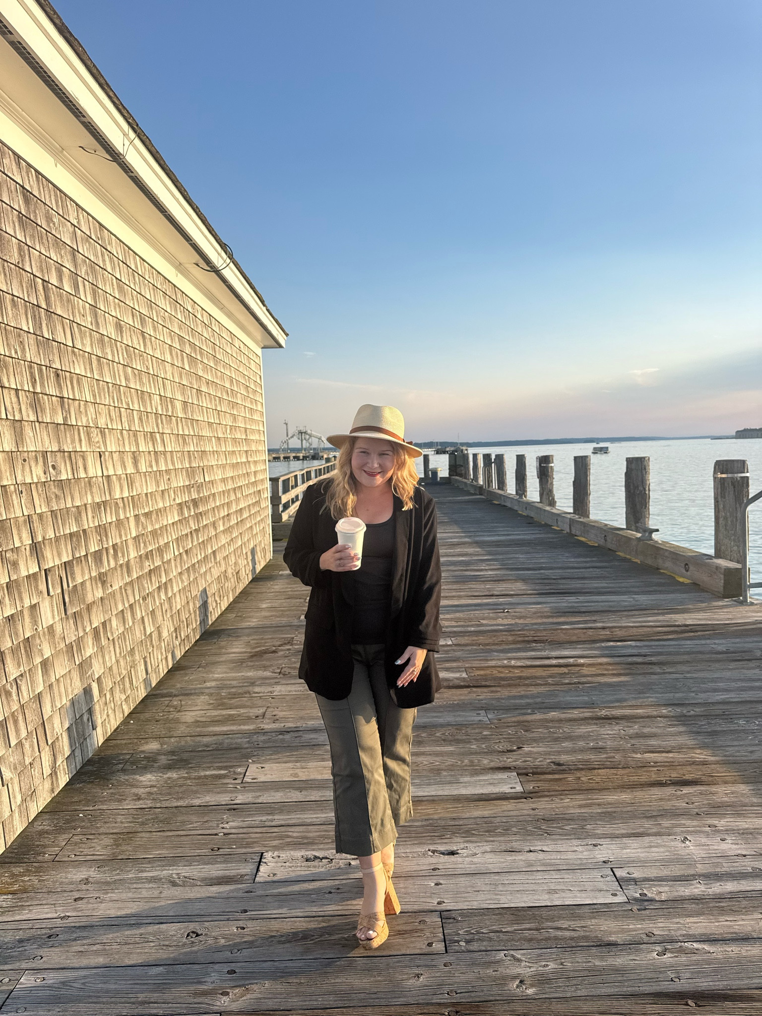 The perfect office attire that is perfect for transitional weather. I love these olive green pants from white house black market.

#LTKootd #LTKWorkwear #LTKPetite