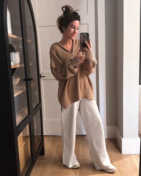 Small in sweater (could have sized down, it’s very oversized). X’s regular length in pants!! Comfy comfy!



#LTKshoecrush #LTKtravel #LTKstyletip