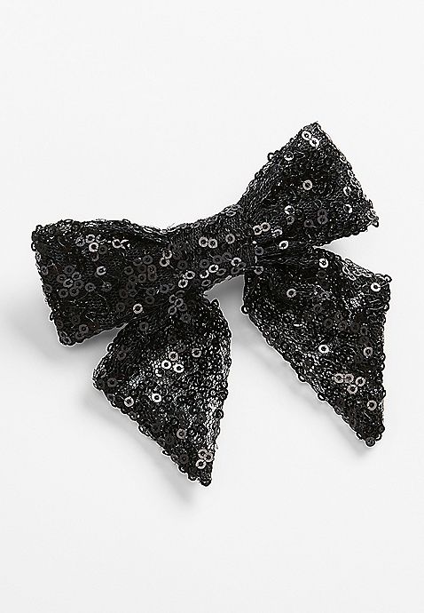 Girls Sequin Bow Hair Barrette | Maurices