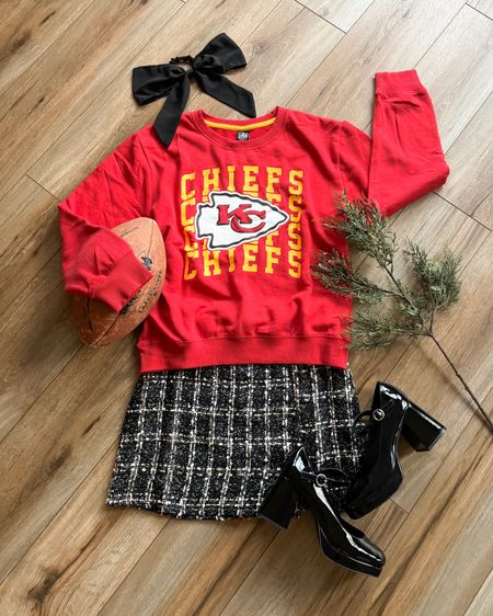 Taylor swift Halloween costume inspo. NFL Taylor’s version. Dressy Game day outfit. Tweed skirt. Mary Jane heels. Kansas City chiefs. 

#LTKHoliday #LTKGiftGuide #LTKHalloween