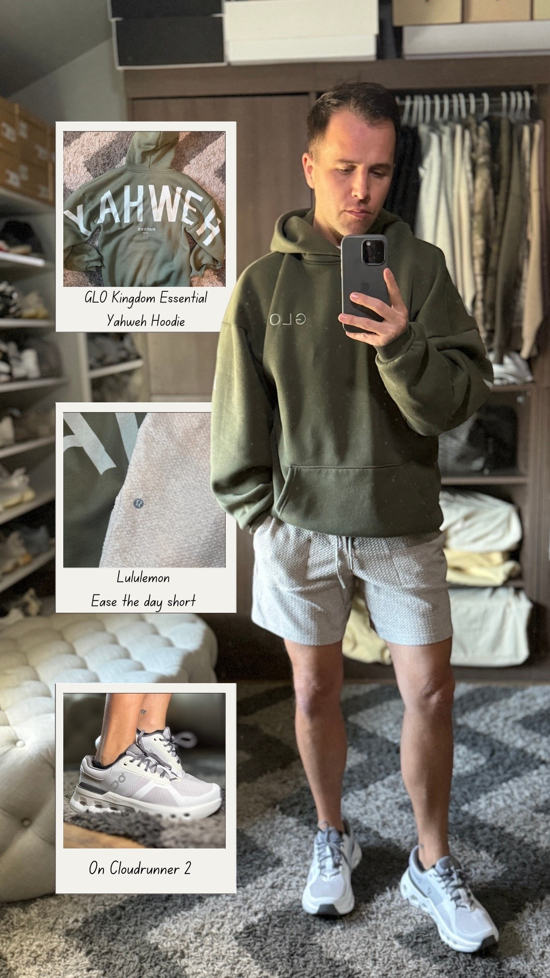 
One of my favorite outfit combos this time of year is a sweatshirt and shorts. Nothing beats those spring days when it’s cool in the morning but warm by the afternoon. Wearing a relaxed GLO hoodie just to glorify God on this beautiful spring day with  Lululemon shorts and on cloud sneakers for an easy casual look that works for running errands, grabbing coffee, or just being comfortable.#oncloud #lululemon #springstyle #churchoutfit #mensspringstyle #casualoutfit
#LTKSpringSale 

#LTKootd #LTKMens