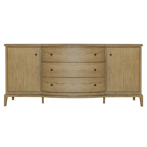 Melanie Updated Traditional Brown Oak Media Cabinet - 79" | Kathy Kuo Home