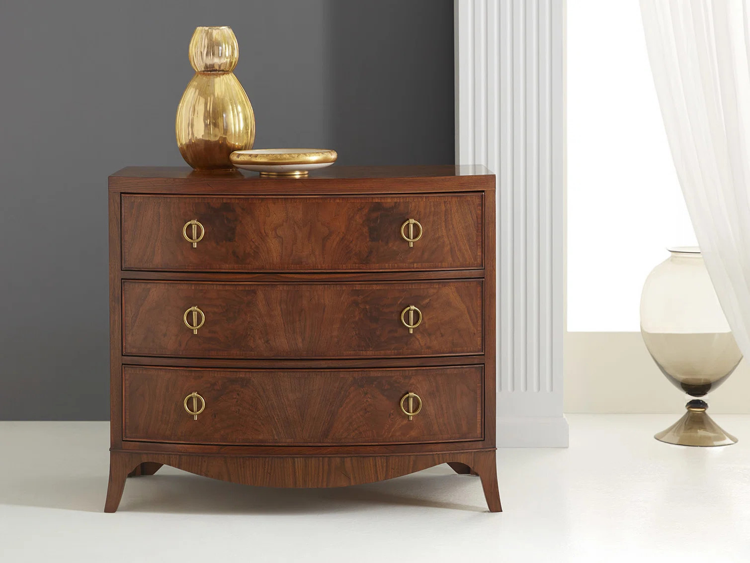 Modern History Home Bowfront Nightstand | Wayfair | Wayfair North America