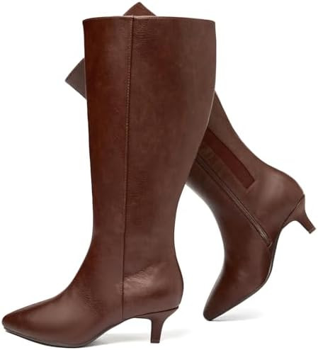 Women's Extra Wide Calf Knee High Boots True Wide Width Slouchy Ladies Boots, Comfortable Plus Si... | Amazon (US)