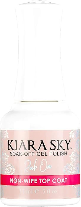 Amazon.com: Kiara Sky Professional Nails LED UV Soak Off Rub On Non Wipe Gel Top Coat for Nails :... | Amazon (US)