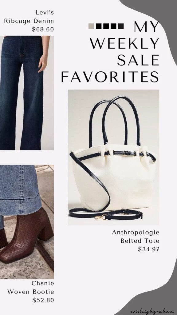 You guys!!!! This Anthropologie tote for $34? Heck yeah! Also, the Levi’s denim is super soft with the perfect amount of stretch & the best selling Vici woven booties do not disappoint! 💫

#LTKSaleAlert #LTKFindsUnder50 #LTKFindsUnder100