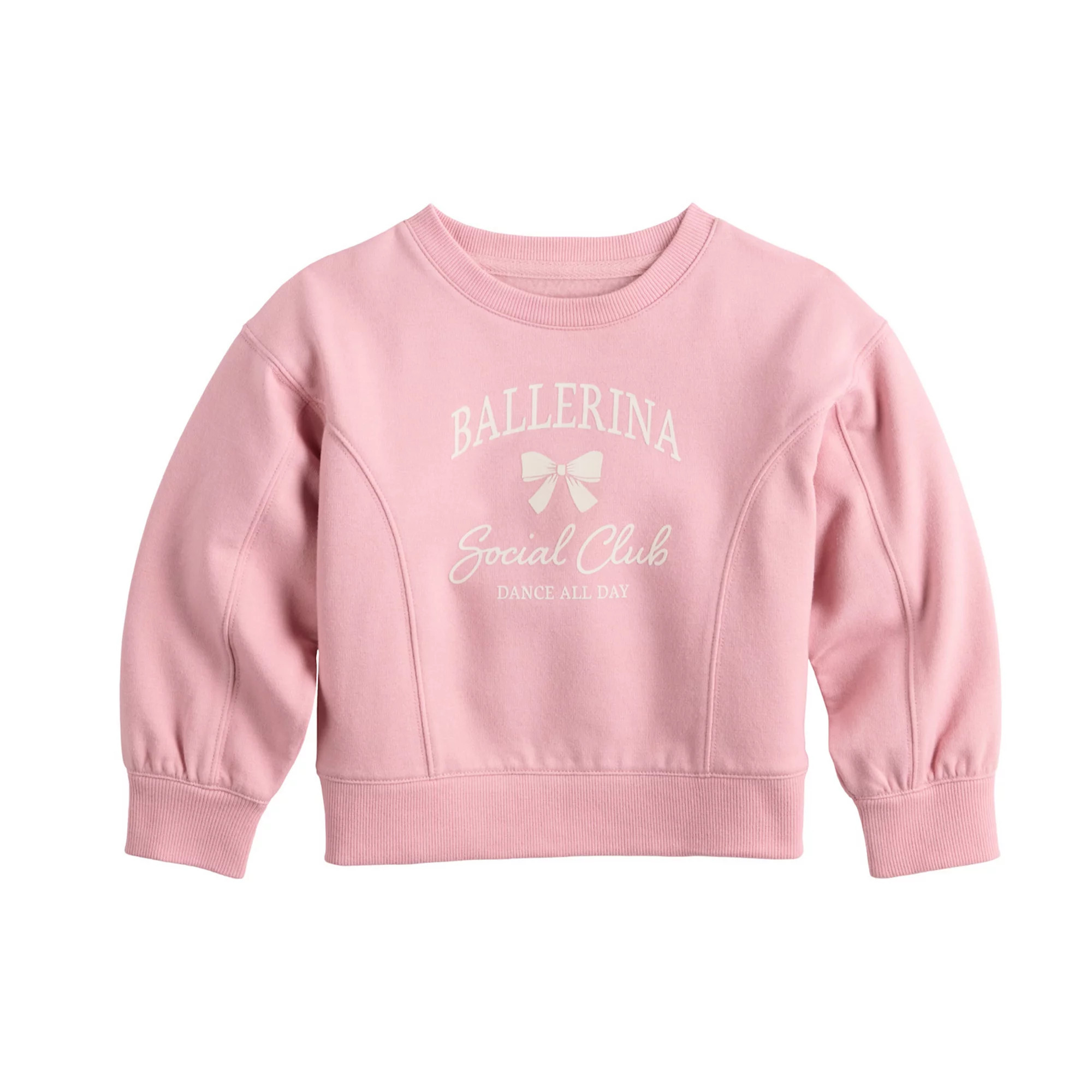 Baby & Toddler Girls Jumping Beans® Ballerina Social Club Graphic Crew Sweatshirt | Kohl's
