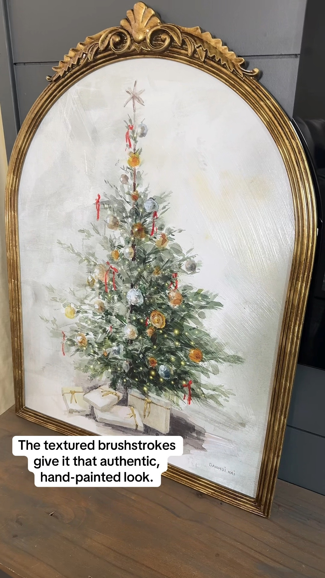 This Hobby Lobby Christmas decor find looks like a high-end vintage painting but it’s actually super affordable. The gold vintage frame with a Christmas tree and presents under it is giving timeless holiday vibes. I can’t link the exact one but here are some similar ones from Amazon! 

#LTKHome #LTKSeasonal #LTKSaleAlert