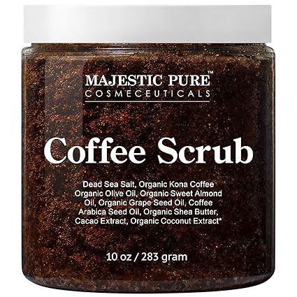MAJESTIC PURE Arabica Coffee Scrub - All Natural Exfoliating Body Scrub for Skin Care, Stretch Ma... | Amazon (US)