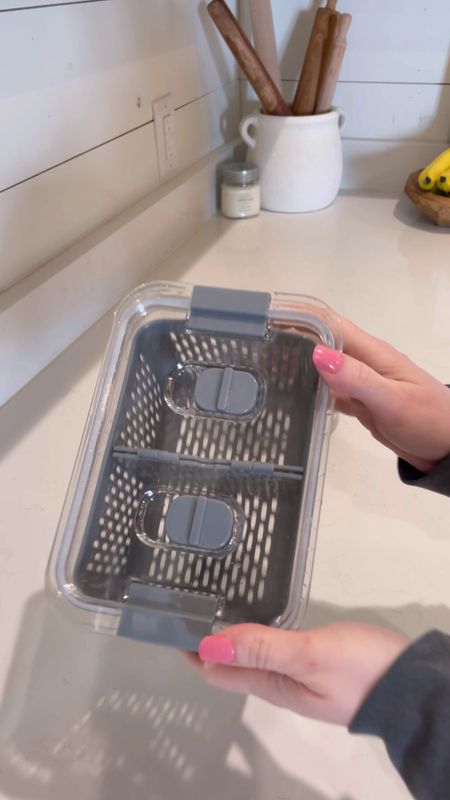 Obsessed with these new fruit container/strainers I got! They are so versatile! And I love that it doubles as a strainer! This makes it easy to keep the fridge nice and organized, fruit washed easily and ready to eat at all times! Works for veggies too! Linking all the different sizes I have! This is the medium sized bin!

Food containers, food storage, food organizers, fridge organizers, refrigerator storage, refrigerator organizer, amazon home, amazon finds, under 20

#LTKfamily #LTKunder50 #LTKhome