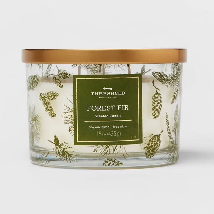 Holiday Forest Fir Glass Jar Candle Clear - Threshold™ | Target