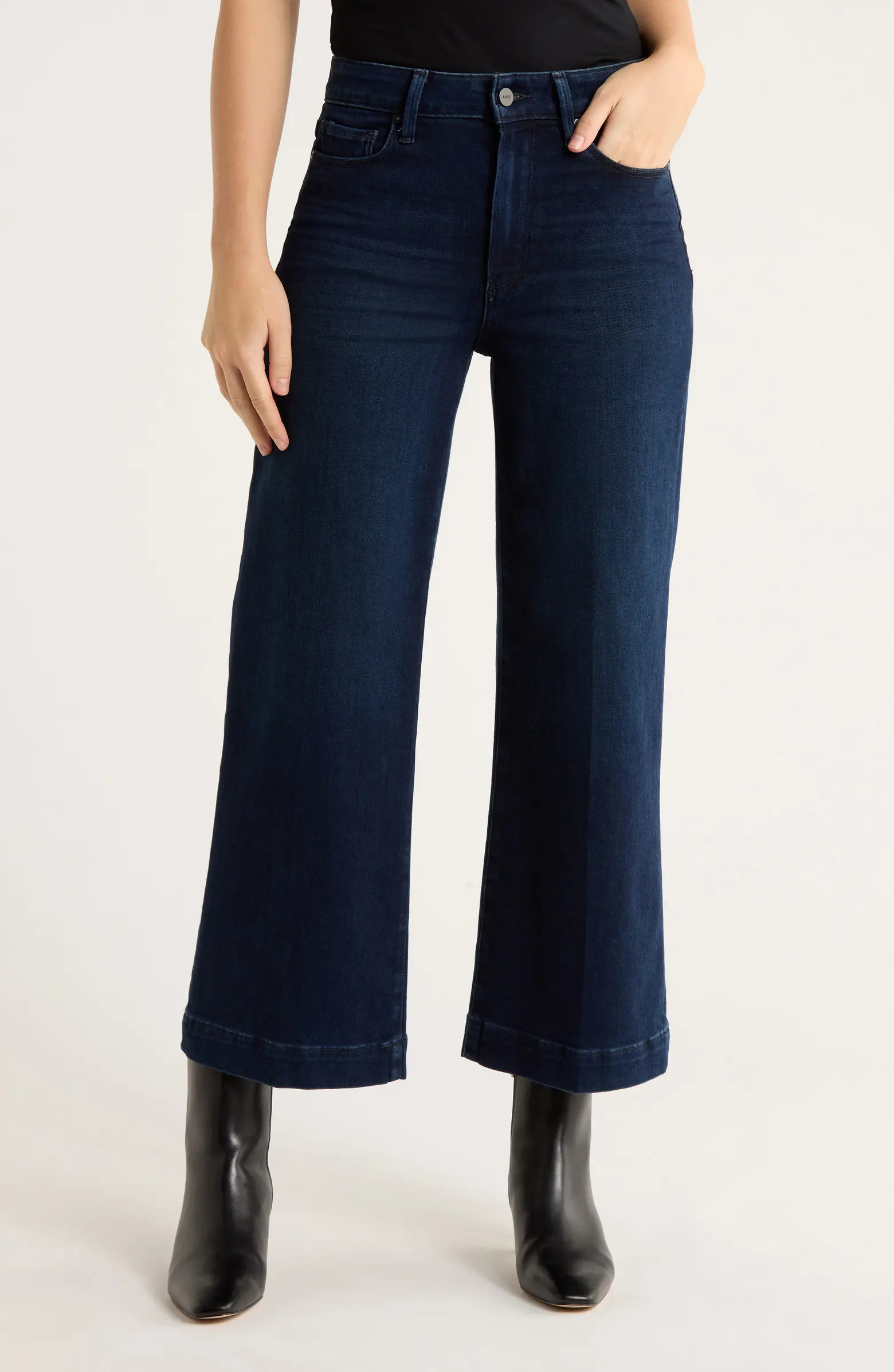 PAIGE Anessa High Waist Ankle Wide Leg Jeans | Nordstrom | Nordstrom