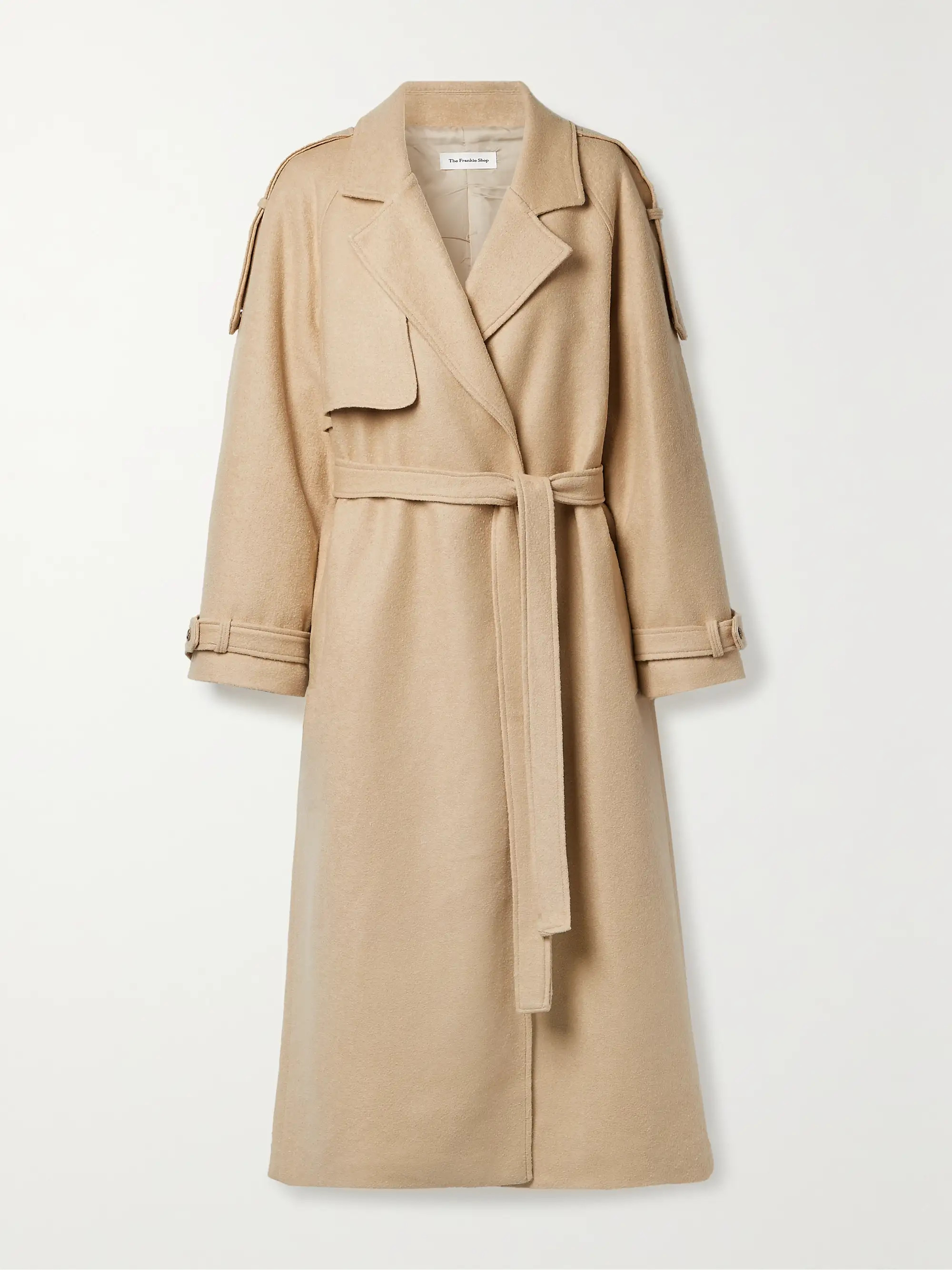 Suzanne belted wool-blend felt trench coat | NET-A-PORTER (US)
