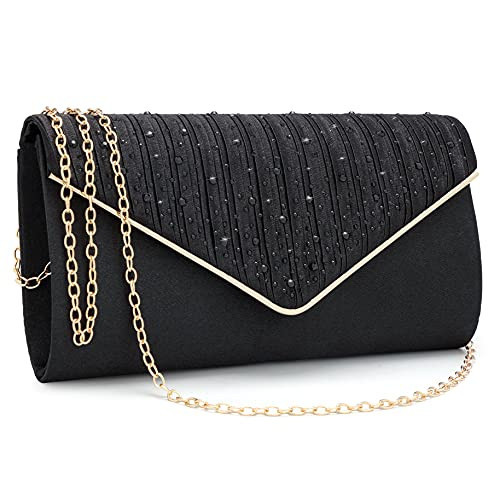 Women's Wedding Clutches and Purses - Evening Clutches in Black | Amazon (US)