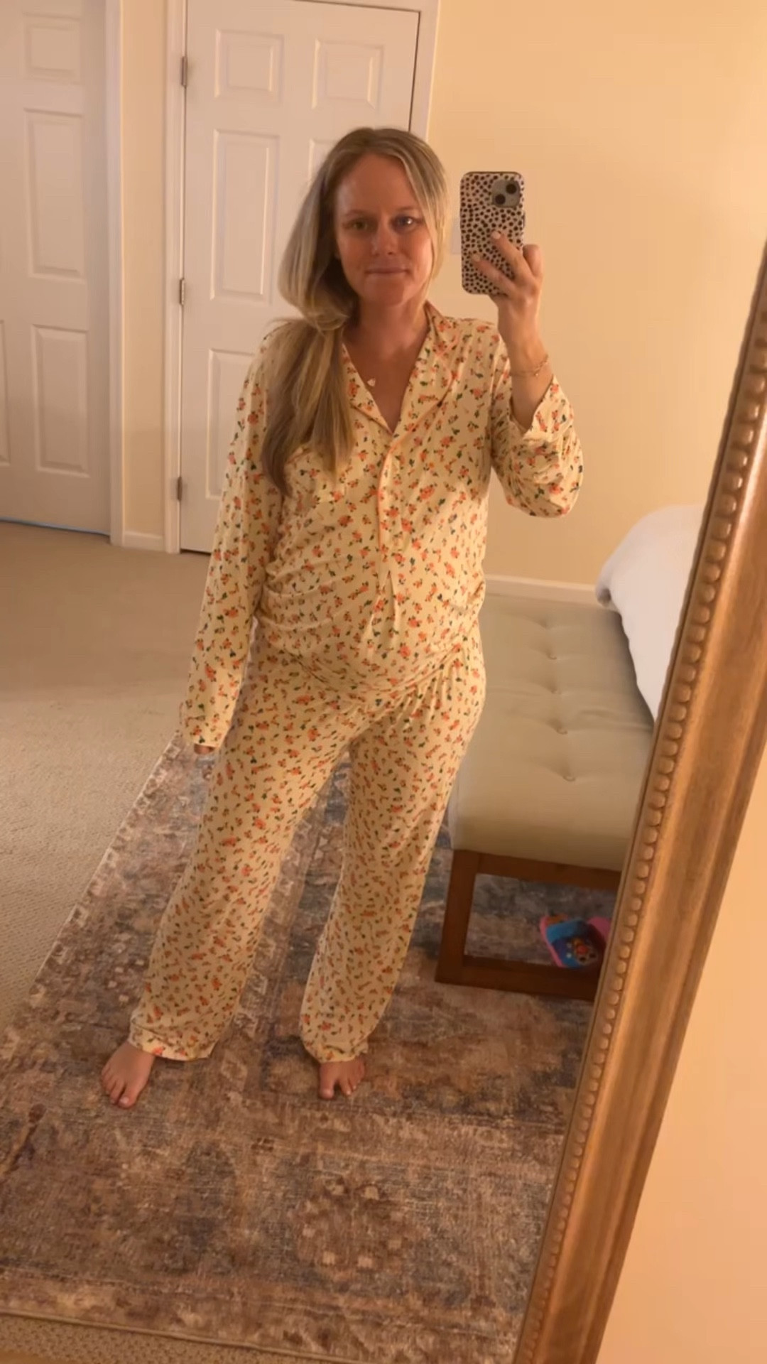 I feel like we all deserve to treat ourself to these Jammie's for maternity and post partum. They have a half button down top which is convenient for skin to skin and breast feeding, they're SO soft and a comfy roll down waist band so they can be worn past maternity! Going back for other colors and prints since I've been living in these. 

#LTKStyleTip #LTKBump