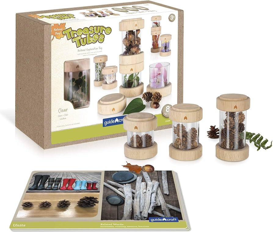 Guidecraft Treasure Tubes Clear: Observation Stacking Acrylic Tubes with Transparent Window, Kids... | Amazon (US)