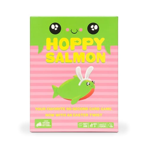 Exploding Kittens Hoppy Salmon 3-6 Players - Ages 6+ - 90 Second Rounds - Easy to Learn Quick Matching Card Game - Party Game, Family Game Night, Kid and Adult Card Game | Amazon (US)