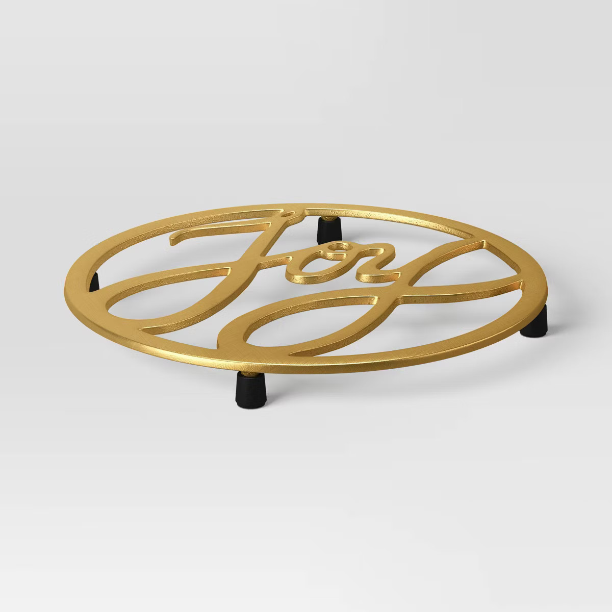 Holiday Aluminum Joy Trivet Gold - Threshold™ | Target