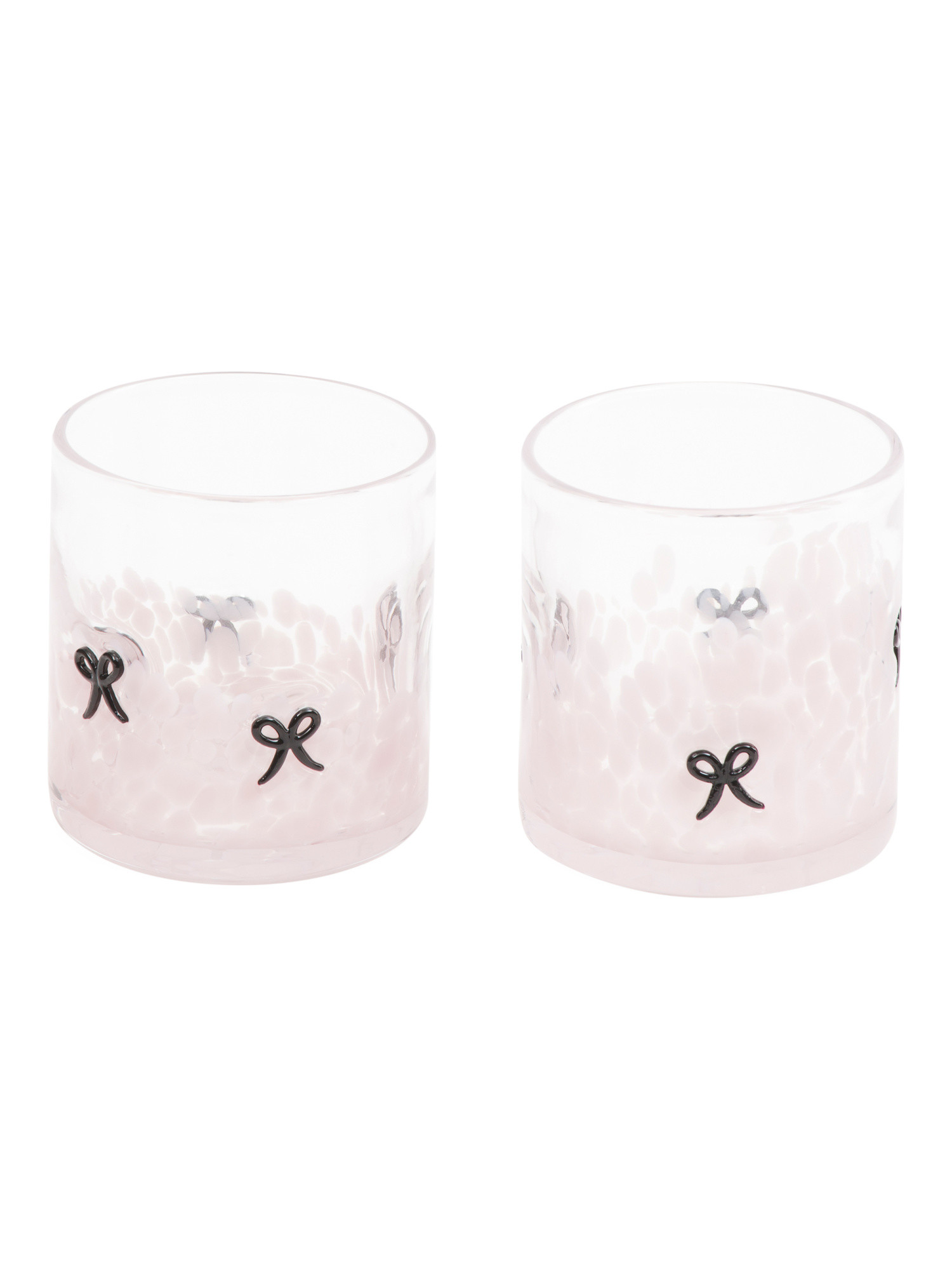 Set Of 2 Confetti With Bow Double Old-fashioned Glasses | TJ Maxx