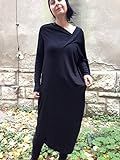 Black extravagant asymmetrical tunic dress/plus size tunic/oversized dress/long sleeved dress / | Amazon (US)