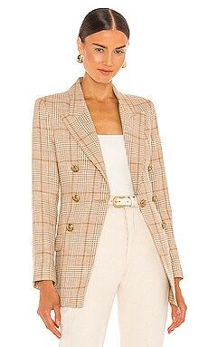 Smythe Not A DB Blazer in Camel Plaid from Revolve.com | Revolve Clothing (Global)