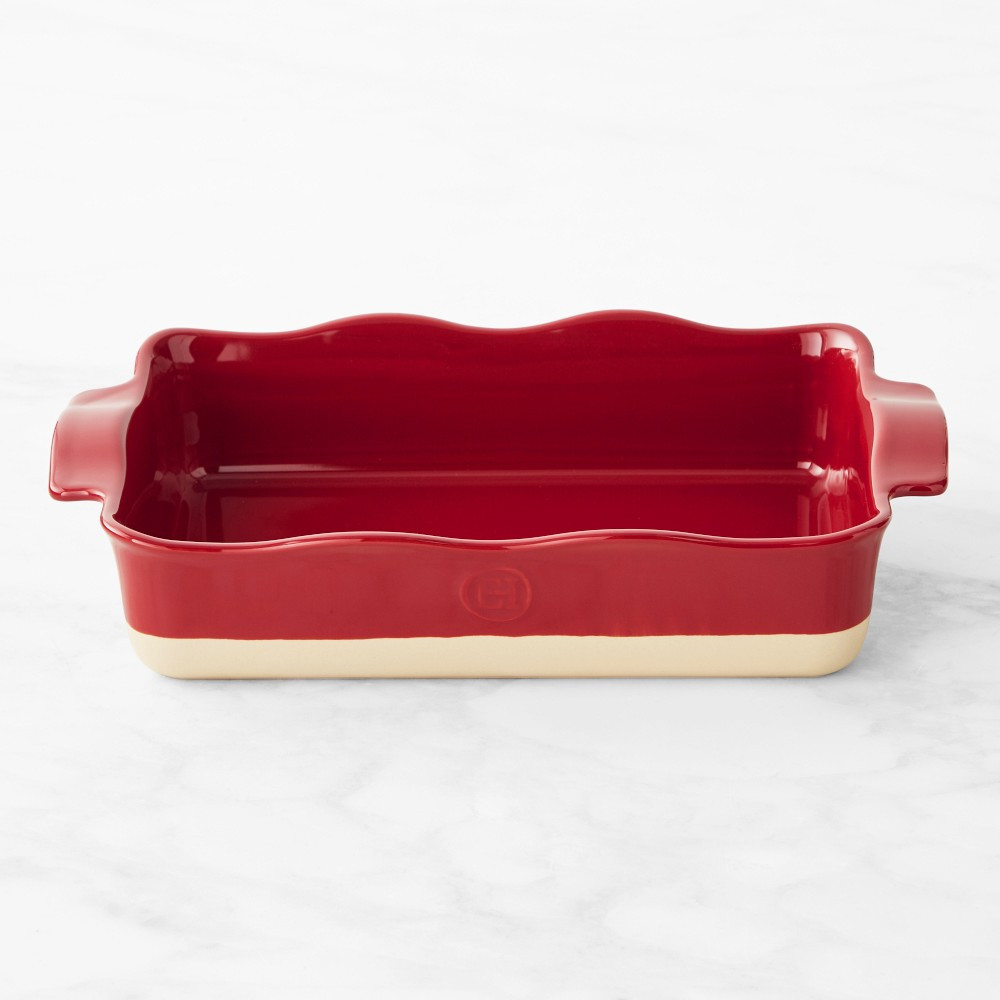 Emile Henry French Ceramic Ruffled Rectangular Baker, Medium | Williams-Sonoma