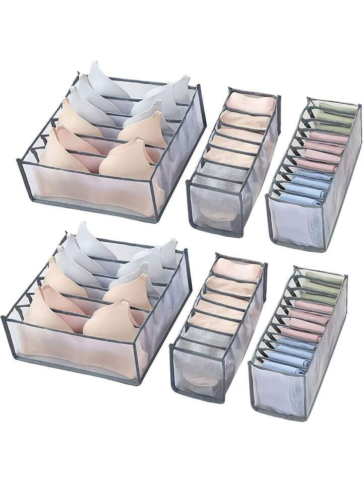 1pc 11-grid Storage Bag, Simple Mesh Underwear, Sock, Clothes Separator Box, Suitable For Wardrob... | SHEIN