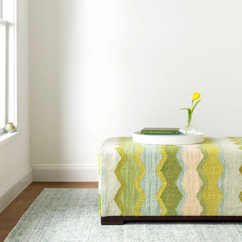 Quartz Ocean Handwoven Viscose/Cotton Rug | Annie Selke