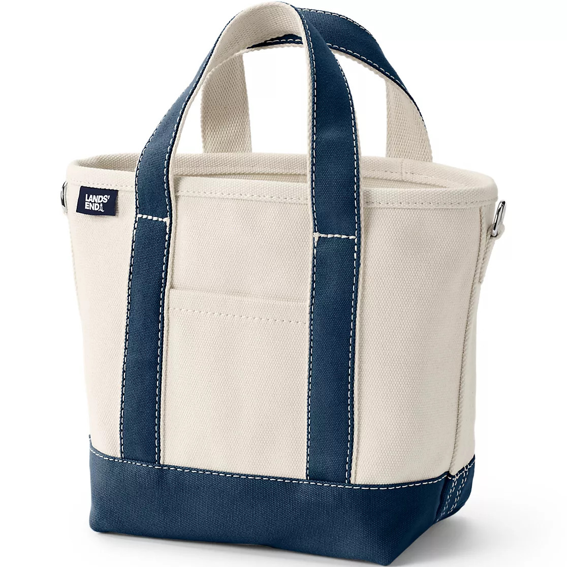 Small 3 Pocket Open Top Canvas Tote Bag | Lands' End (US)