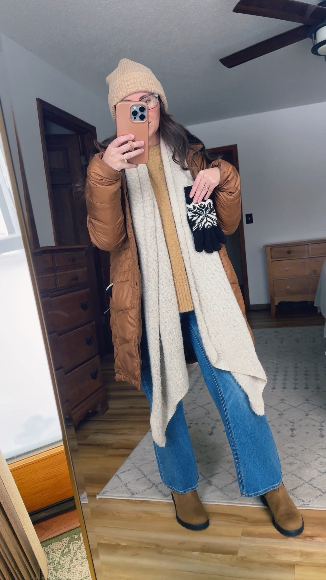 Wearing small in my sweater (dark khaki color), 24 in the 26” inseam in my jeans and 6.5 in my blundstone boots! 

My coat is not available in my color, but I linked the other colors and similarly colored ones. My hat is also older so I linked similar ones. 

#LTKPetite #LTKgrwm #LTKFindsUnder100