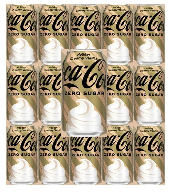 Coca-Cola Zero Sugar Holiday Creamy Vanilla Soda Pop Fridge Pack Cans, 12 fl oz (Pack of 18) | Walmart (US)
