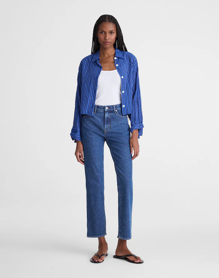 The Longline Straight Crop Jean | Madewell