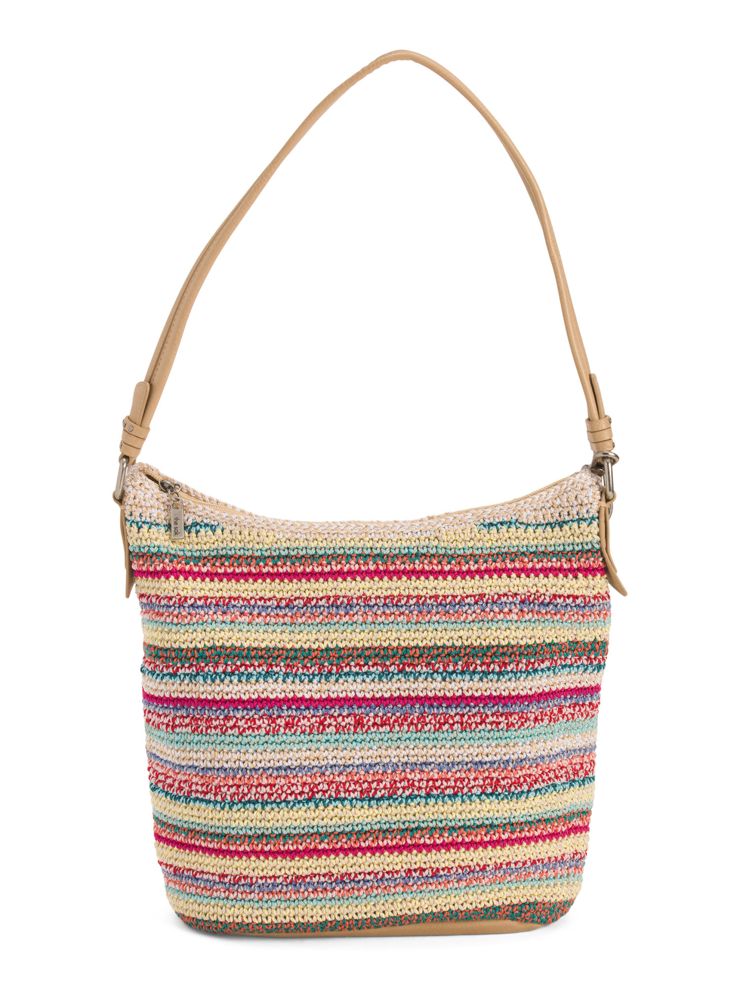 Crochet Sequoia Medallion Hobo With Leather Accents | Marshalls