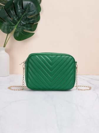 Bolsa Transversal Acolchoada, Bolsa De Ombro Média Leve Com Zíper Superior E Franja À Prova D'... | SHEIN