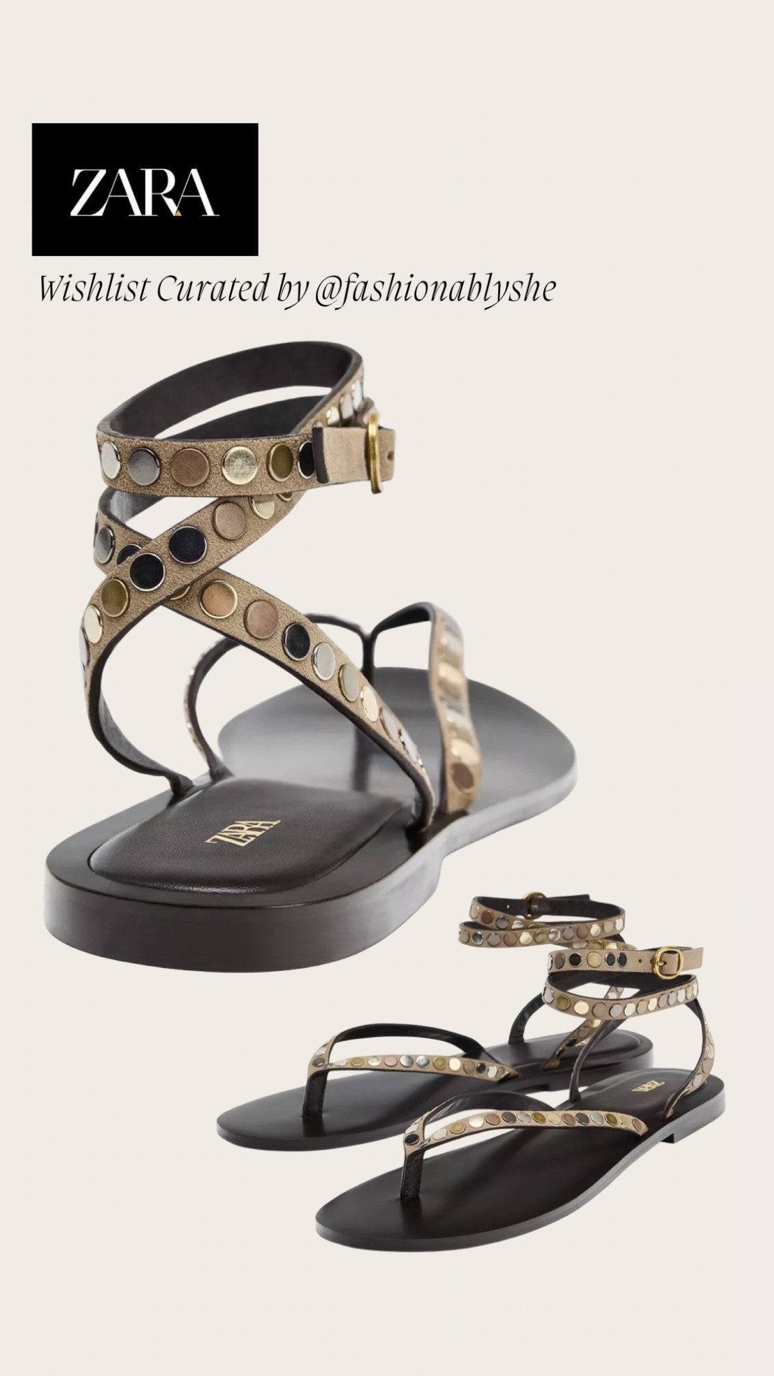 Zara strapy sandals with studs

#LTKootd #LTKmomlife #LTKOver40