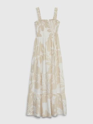 Linen-Blend Tiered Maxi Dress | Gap (CA)