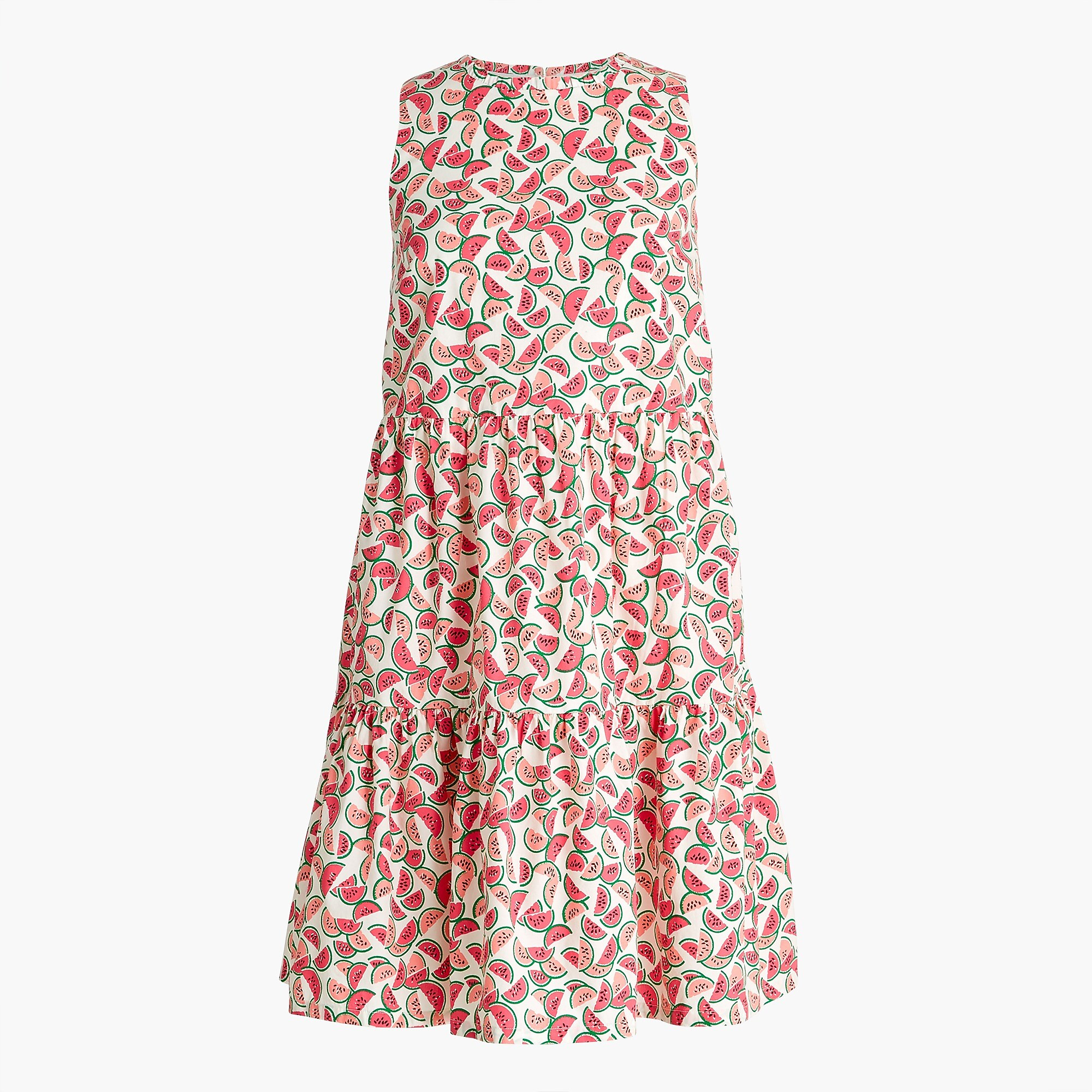 Sleeveless tiered mini dress in cotton poplin | J.Crew Factory